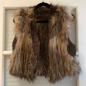 Vince fox fur vest